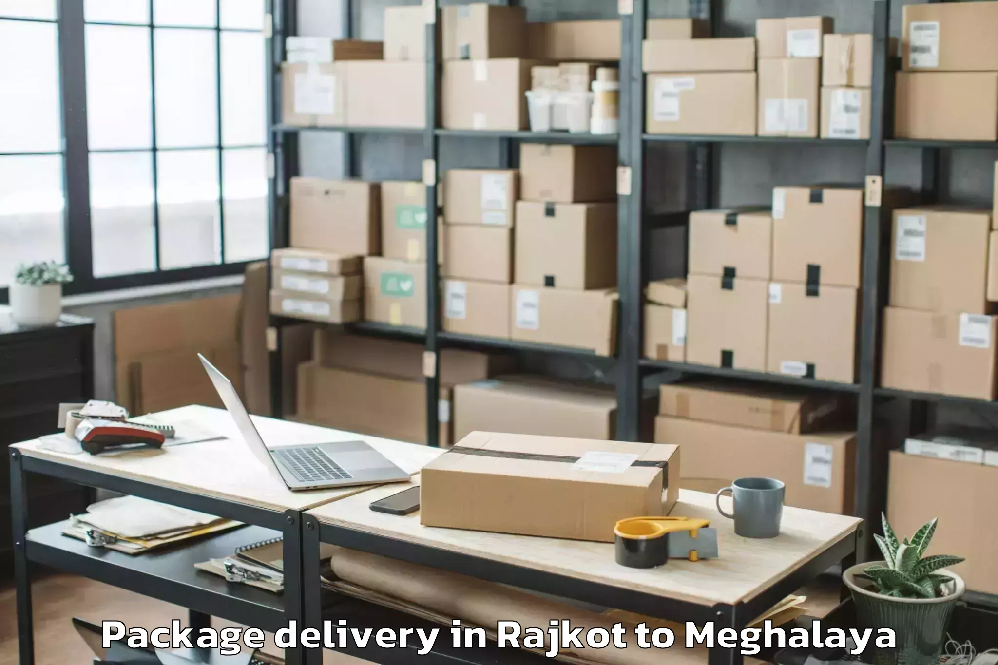 Easy Rajkot to Cmj University Jorabat Package Delivery Booking